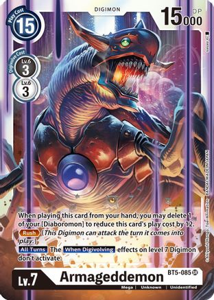 digimon card game level 7 Armageddemon (BT5-085) [Battle of Omni] Foil – Deck Out Gaming BT24 #Medusamon deck is here