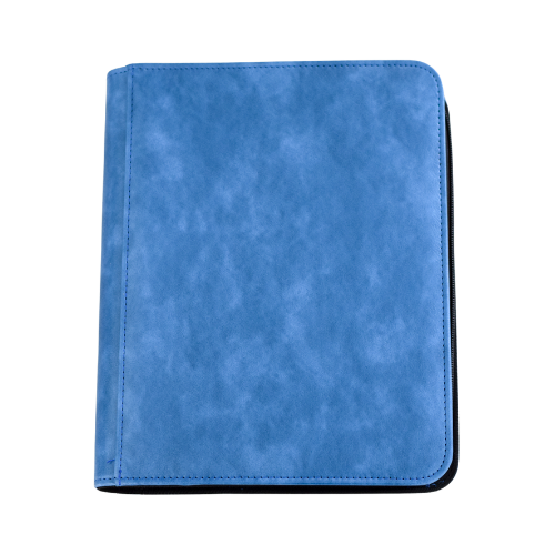 4-Pocket Zippered Toploader Binder - 112 Card Slots - Blue - Deck Out Gaming