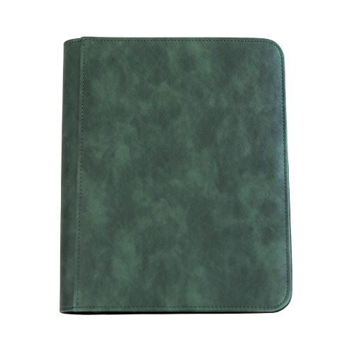 4-Pocket Zippered Toploader Binder - 112 Card Slots - Green - Deck Out Gaming