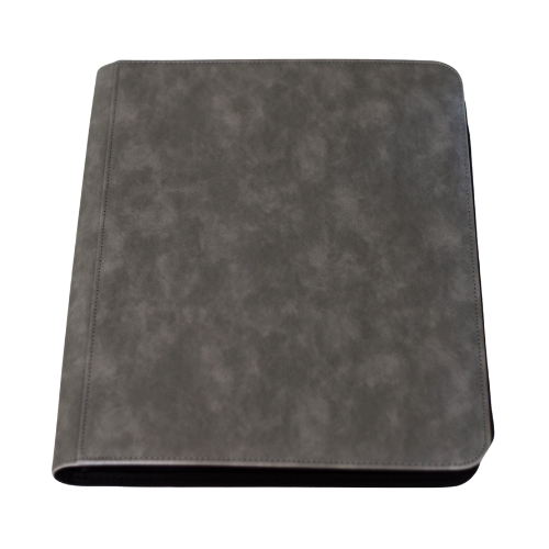 9-Pocket Zippered Toploader Binder - 252 Card Slots - Gray - Deck Out Gaming