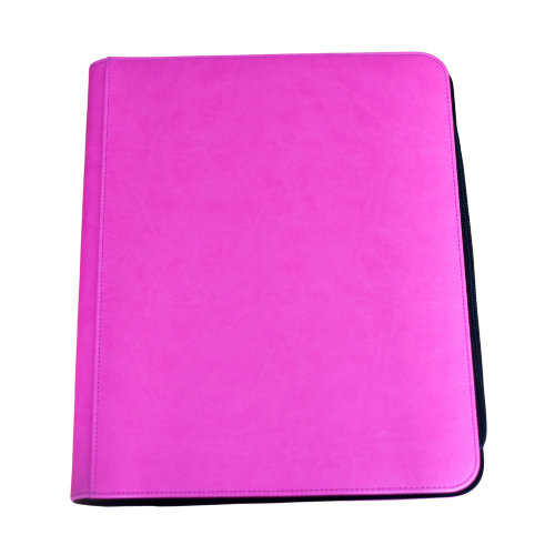 9-Pocket Zippered Toploader Binder - 252 Card Slots - Pink - Deck Out Gaming