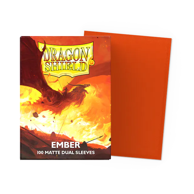 Dragon Shield Standard Size Dual Matte Sleeves - Ember - 100 Count