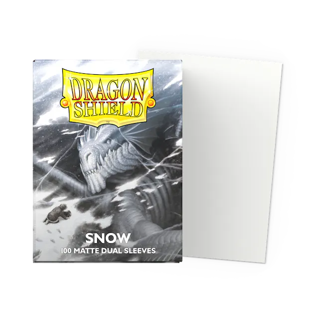 Dragon Shield Standard Size Dual Matte Sleeves - Snow - 100 Count