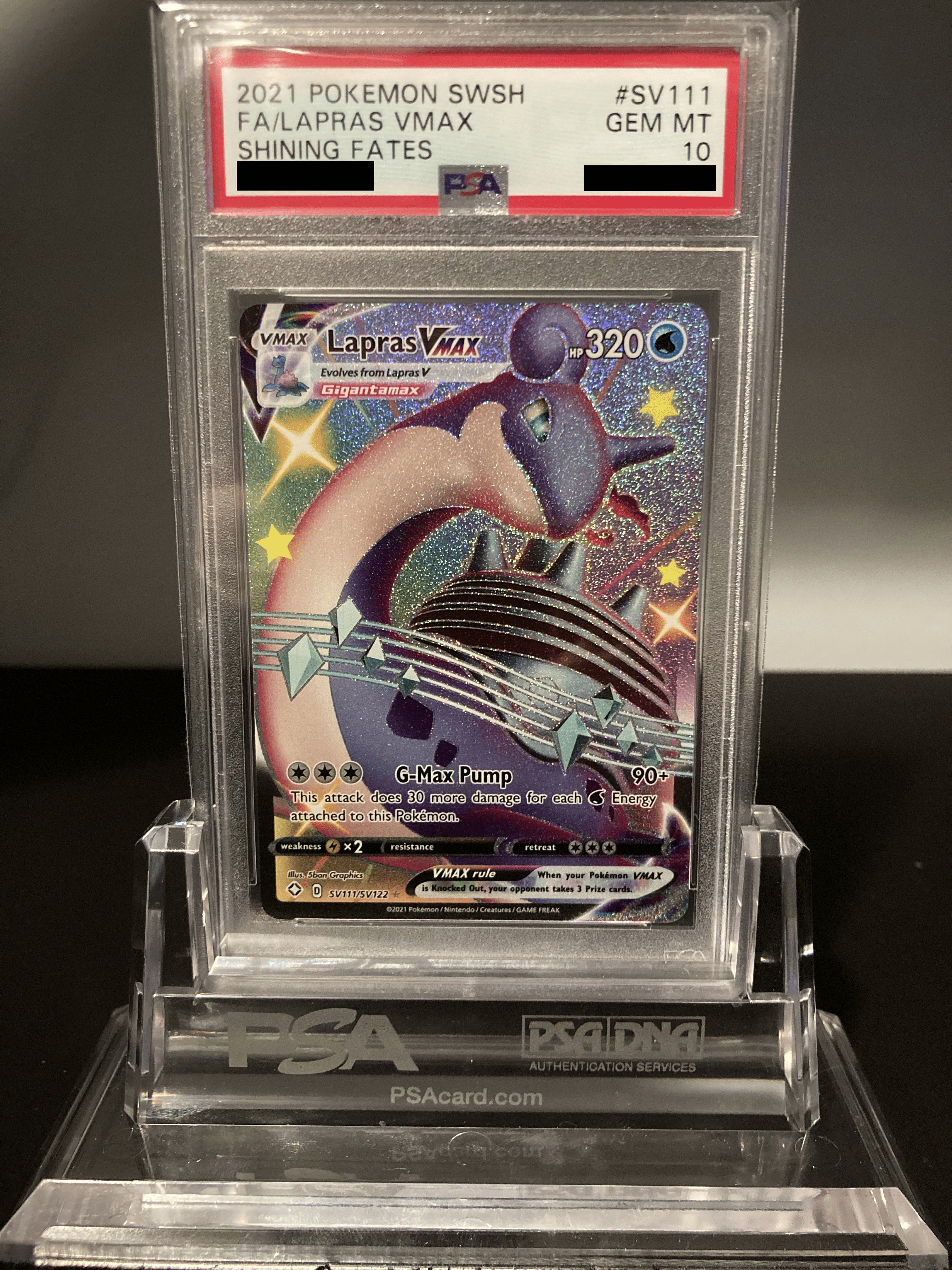 Lapras VMAX - Shining Fates - SV111 - PSA 10 | Deck Out Gaming