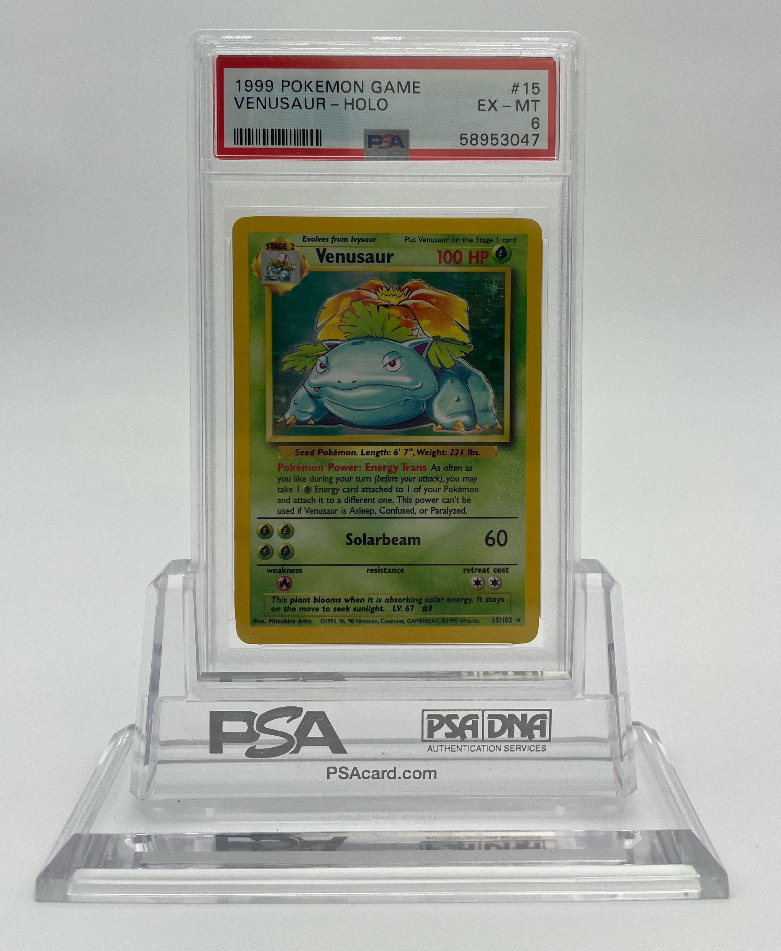 Venusaur Base Set 15 PSA 6 Deck Out Gaming