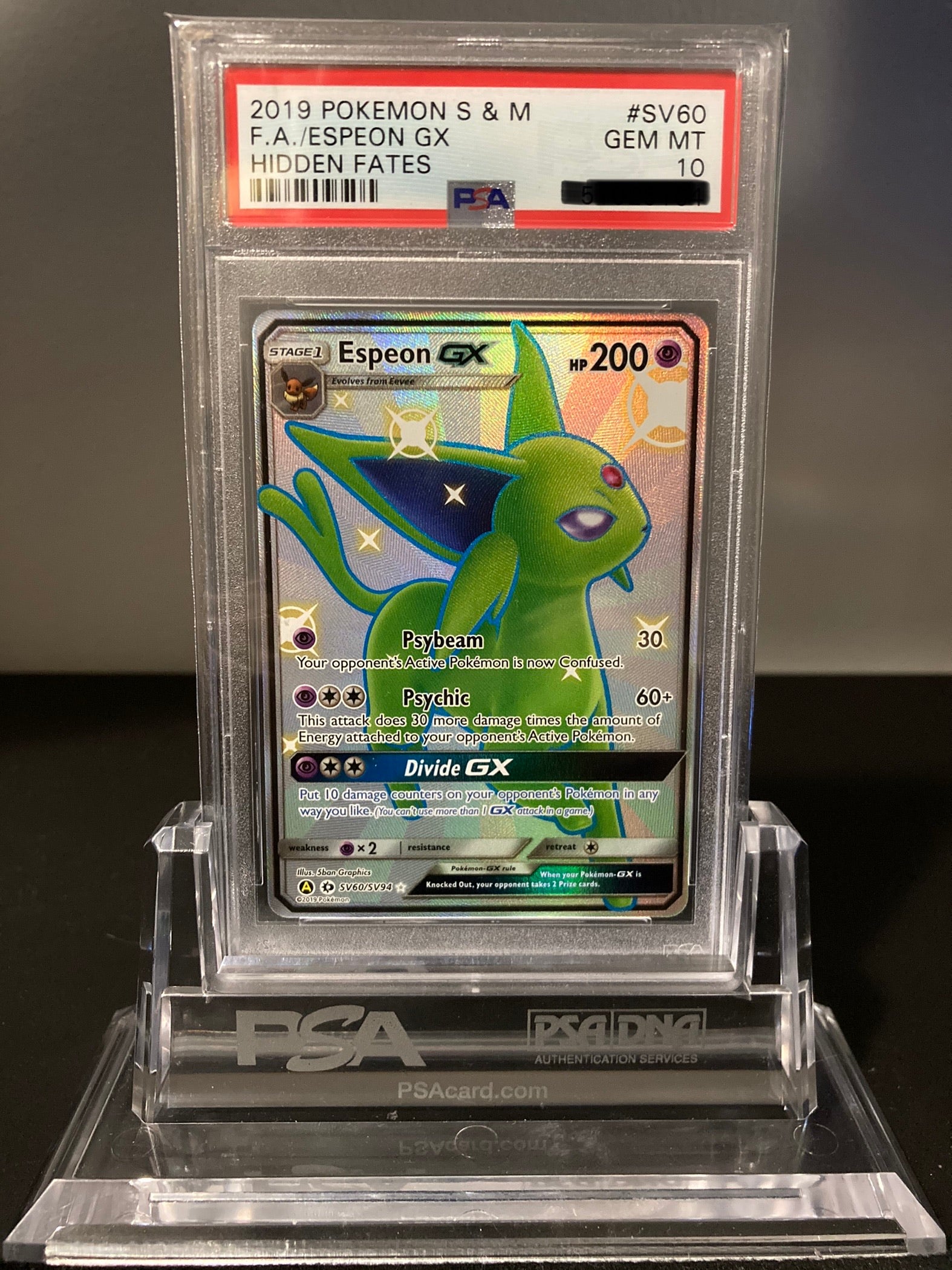 Psa 10 Espeon deals gx hidden fates