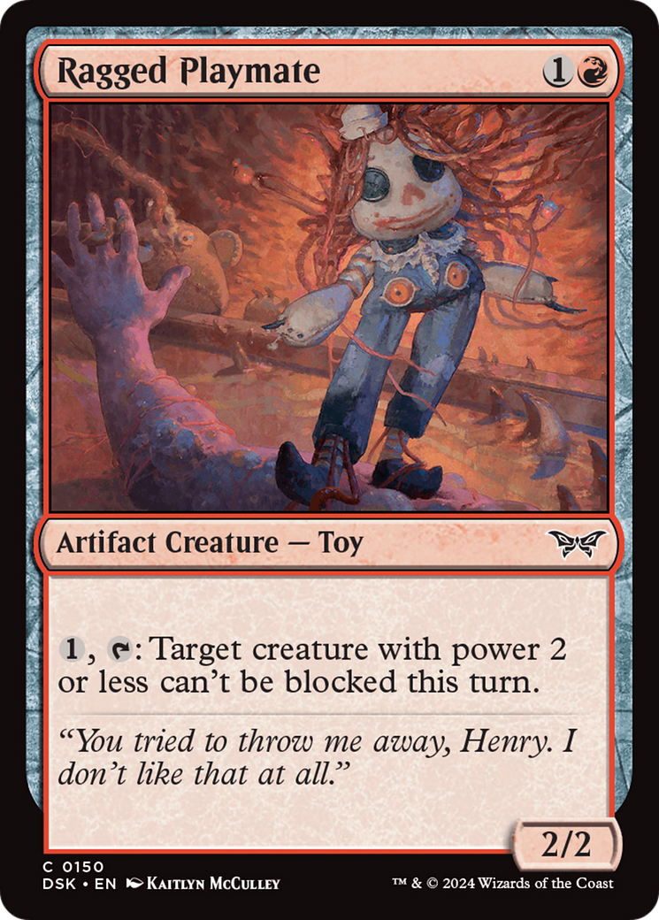 Ragged Playmate (150) [Duskmourn: House of Horror] foil - Deck Out Gaming