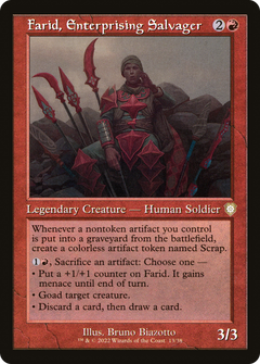 Farid, Enterprising Salvager (Retro Frame) (13) [The Brothers' War Commander] - Deck Out Gaming