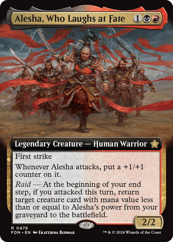 Alesha, Who Laughs at Fate (Extended Art) (476) [Foundations] foil - Deck Out Gaming