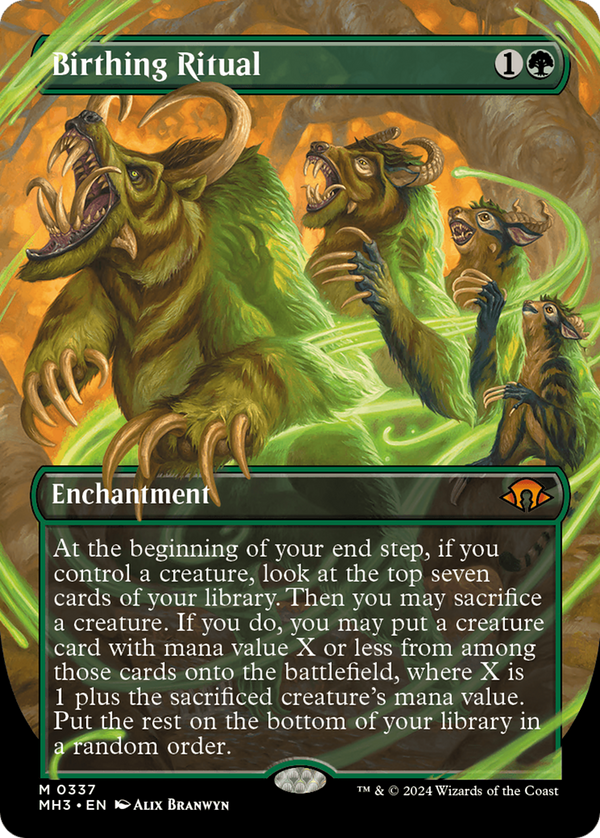 Birthing Ritual (Borderless) (337) [Modern Horizons 3] foil - Deck Out Gaming
