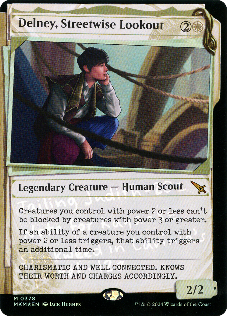 Delney, Streetwise Lookout (Showcase) (Invisible Ink) (378) [Murders at Karlov Manor] foil - Deck Out Gaming