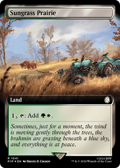 Sungrass Prairie (Extended Art) (Surge Foil) (1041) [Fallout] foil - Deck Out Gaming