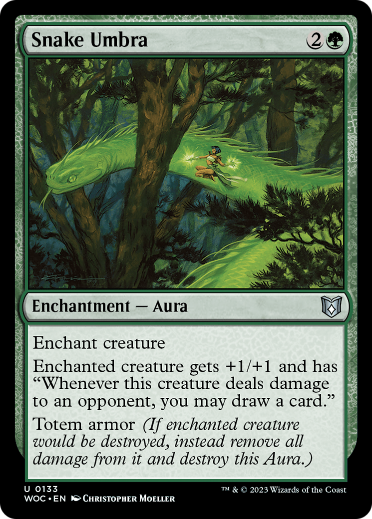 Snake Umbra (133) [Wilds of Eldraine Commander] - Deck Out Gaming