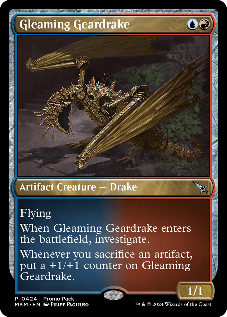Gleaming Geardrake (424) [Murders at Karlov Manor] - Deck Out Gaming