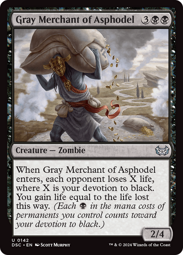 Gray Merchant of Asphodel (142) [Duskmourn: House of Horror Commander] - Deck Out Gaming