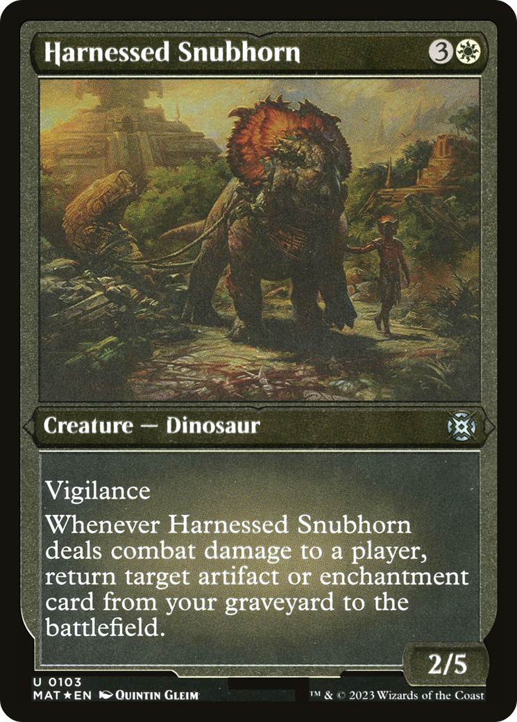 Harnessed Snubhorn (103) [March of the Machine: The Aftermath] etched - Deck Out Gaming