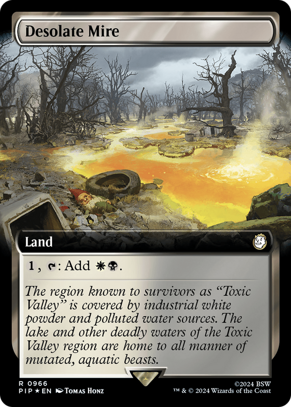 Desolate Mire (Extended Art) (Surge Foil) (966) [Fallout] foil - Deck Out Gaming