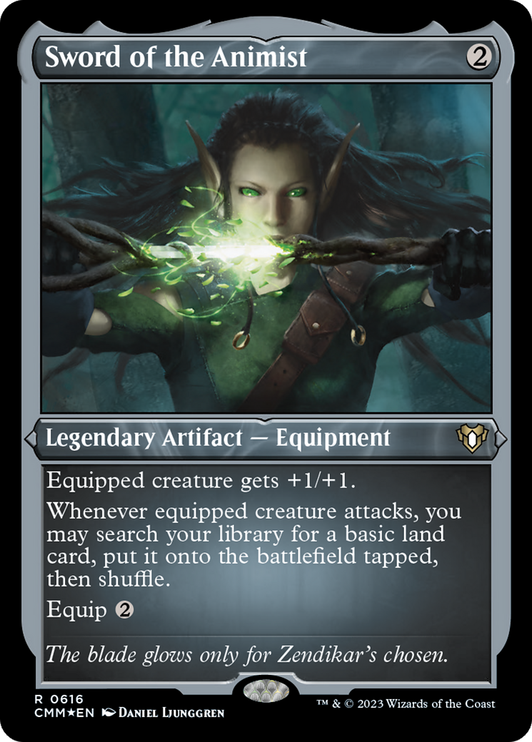 Sword of the Animist (616) [Commander Masters] etched - Deck Out Gaming