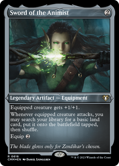 Sword of the Animist (616) [Commander Masters] etched - Deck Out Gaming