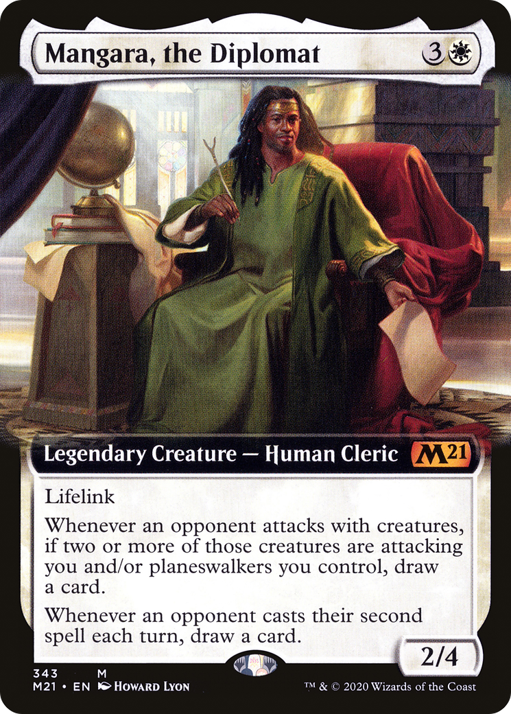 Mangara, the Diplomat (Extended Art) (343) [Core Set 2021] - Deck Out Gaming