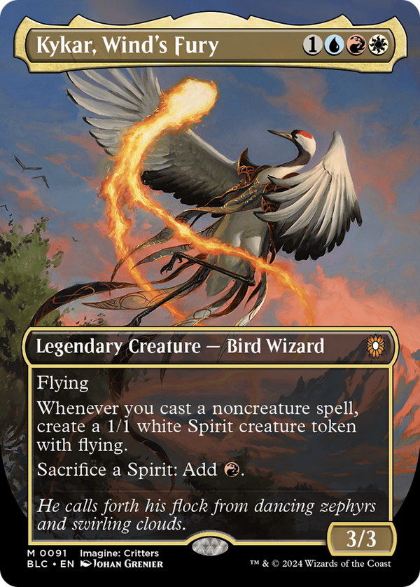 Kykar, Wind's Fury (Borderless) (91) [Bloomburrow Commander] foil - Deck Out Gaming