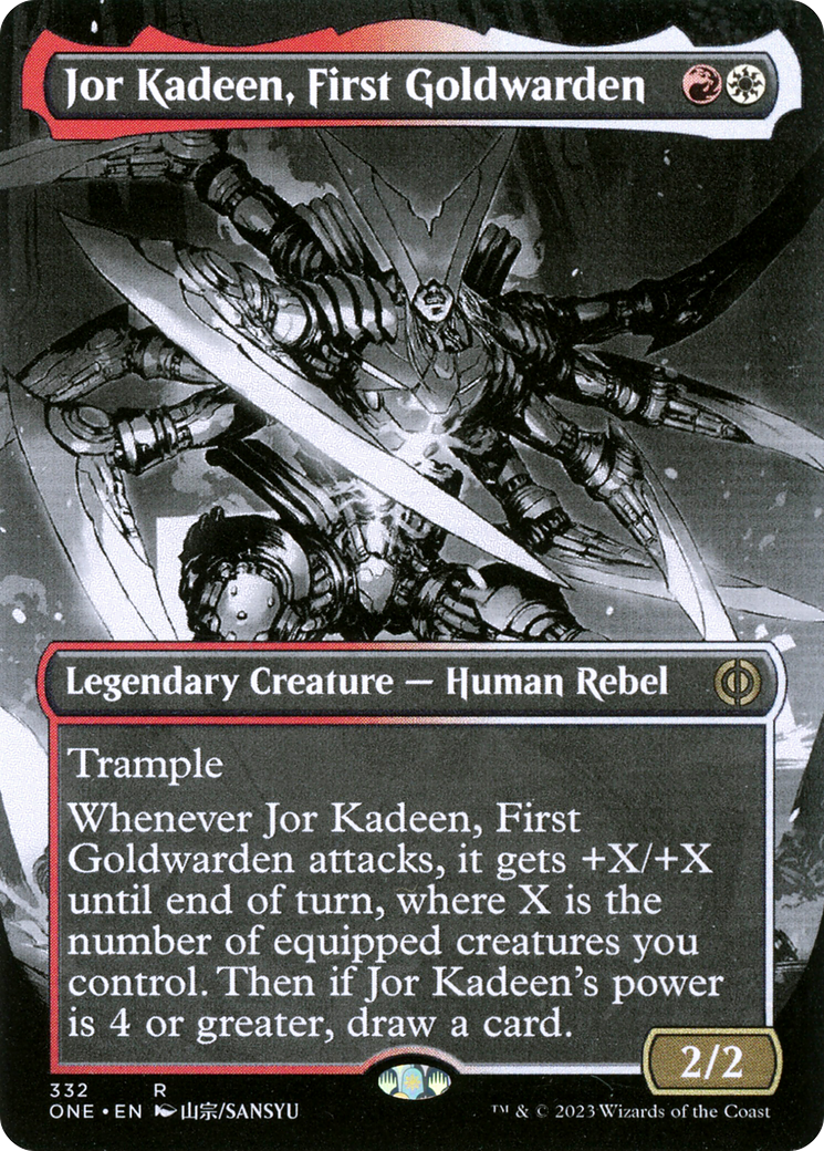 Jor Kadeen, First Goldwarden (Borderless) (332) [Phyrexia: All Will Be One] - Deck Out Gaming