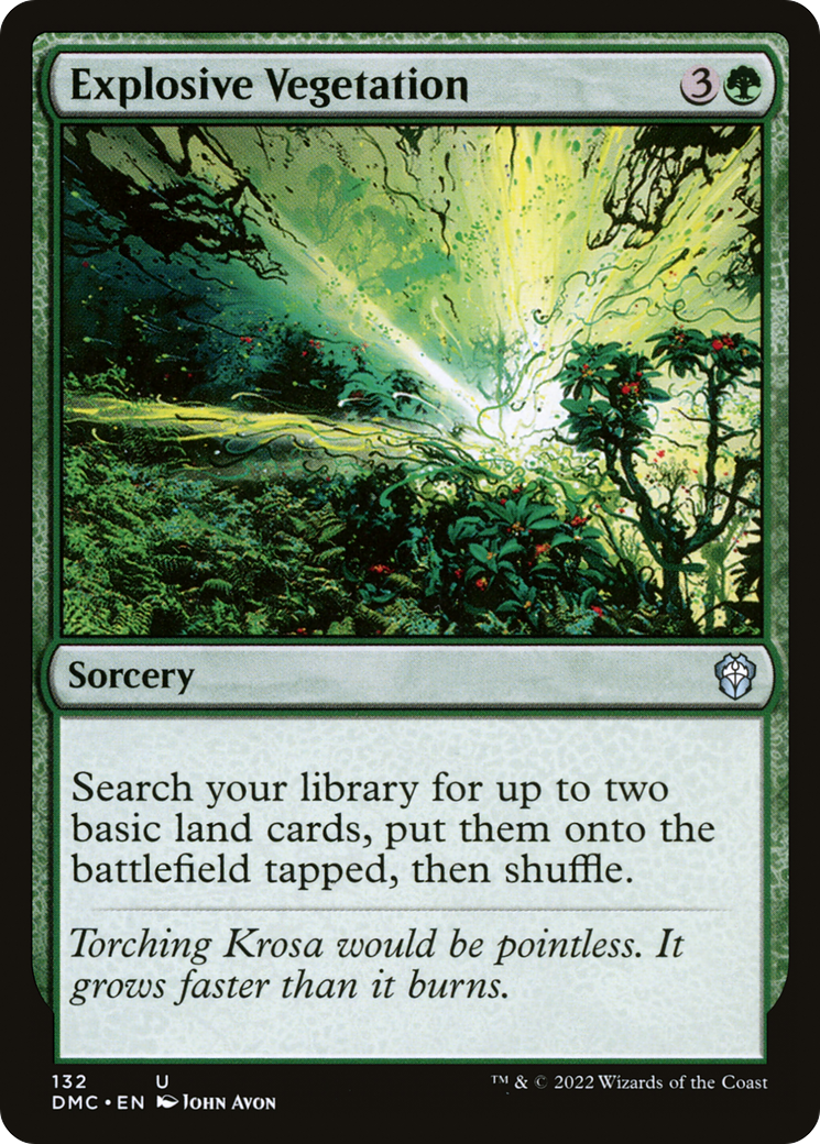 Explosive Vegetation (132) [Dominaria United Commander] - Deck Out Gaming