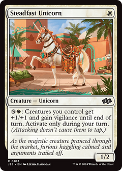 Steadfast Unicorn (103) [Foundations Jumpstart] - Deck Out Gaming