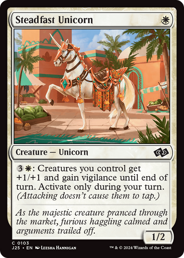 Steadfast Unicorn (103) [Foundations Jumpstart] - Deck Out Gaming