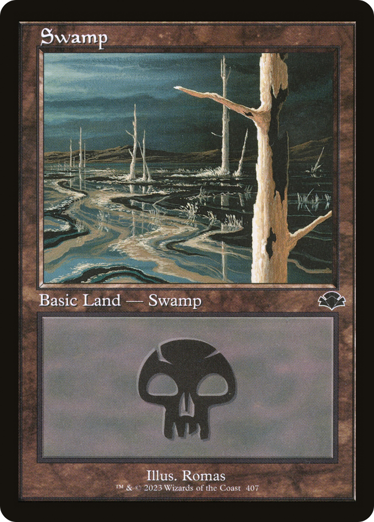 Swamp (407) (Retro Frame) (407) [Dominaria Remastered] - Deck Out Gaming