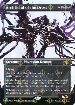 Archfiend of the Dross (Showcase) (Step-and-Compleat Foil) (434) [Phyrexia: All Will Be One] foil - Deck Out Gaming