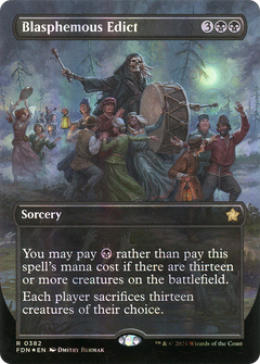 Blasphemous Edict (Borderless) (Mana Foil) (382) [Foundations] foil - Deck Out Gaming