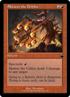 Skewer the Critics (Retro Frame) (340) [Ravnica Remastered] foil - Deck Out Gaming