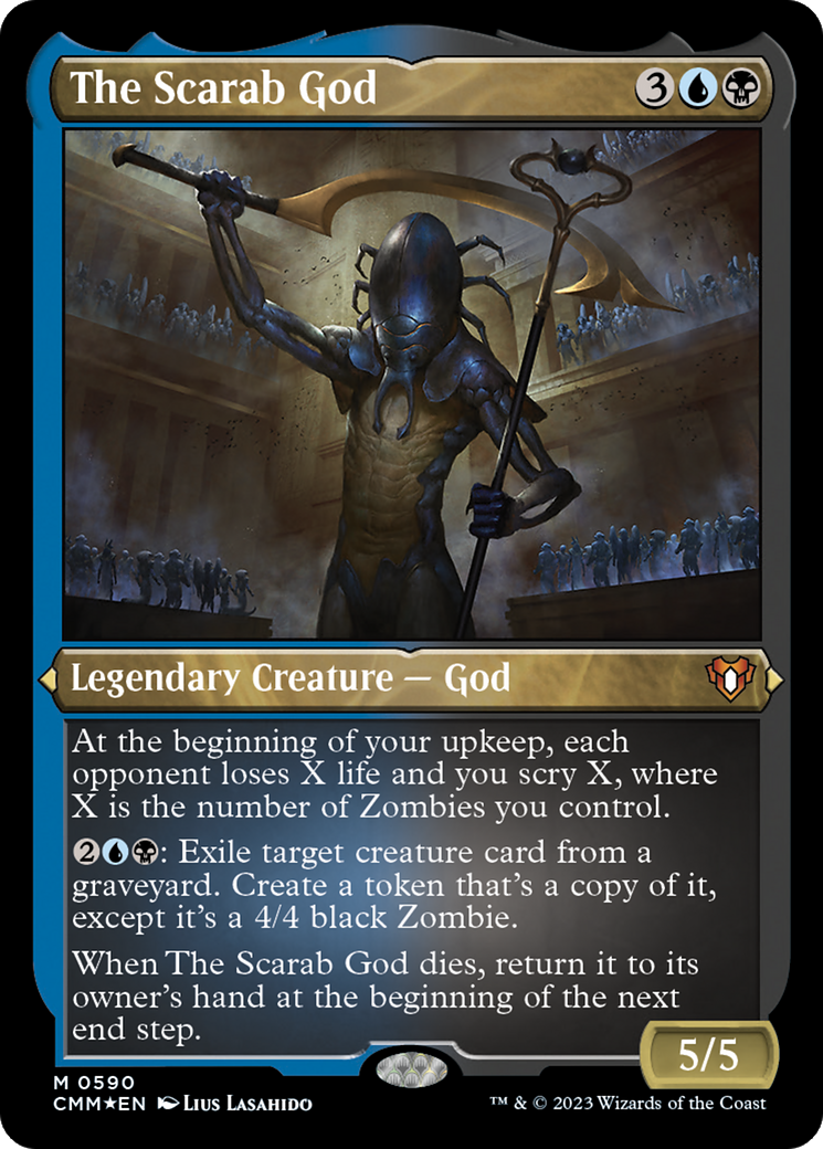 The Scarab God (590) [Commander Masters] etched - Deck Out Gaming