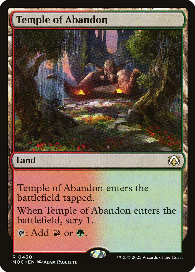 Temple of Abandon (430) [March of the Machine Commander] - Deck Out Gaming