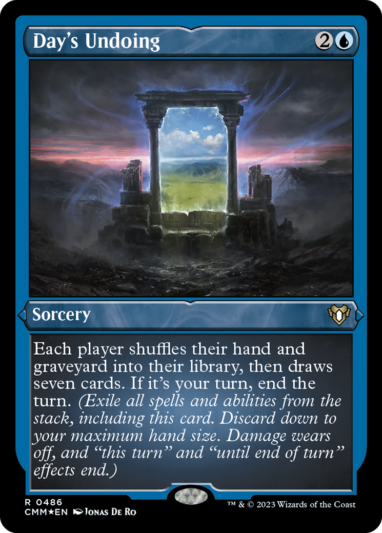 Day's Undoing (486) [Commander Masters] etched - Deck Out Gaming