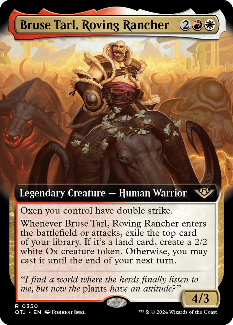 Bruse Tarl, Roving Rancher (Extended Art) (350) [Outlaws of Thunder Junction] foil - Deck Out Gaming