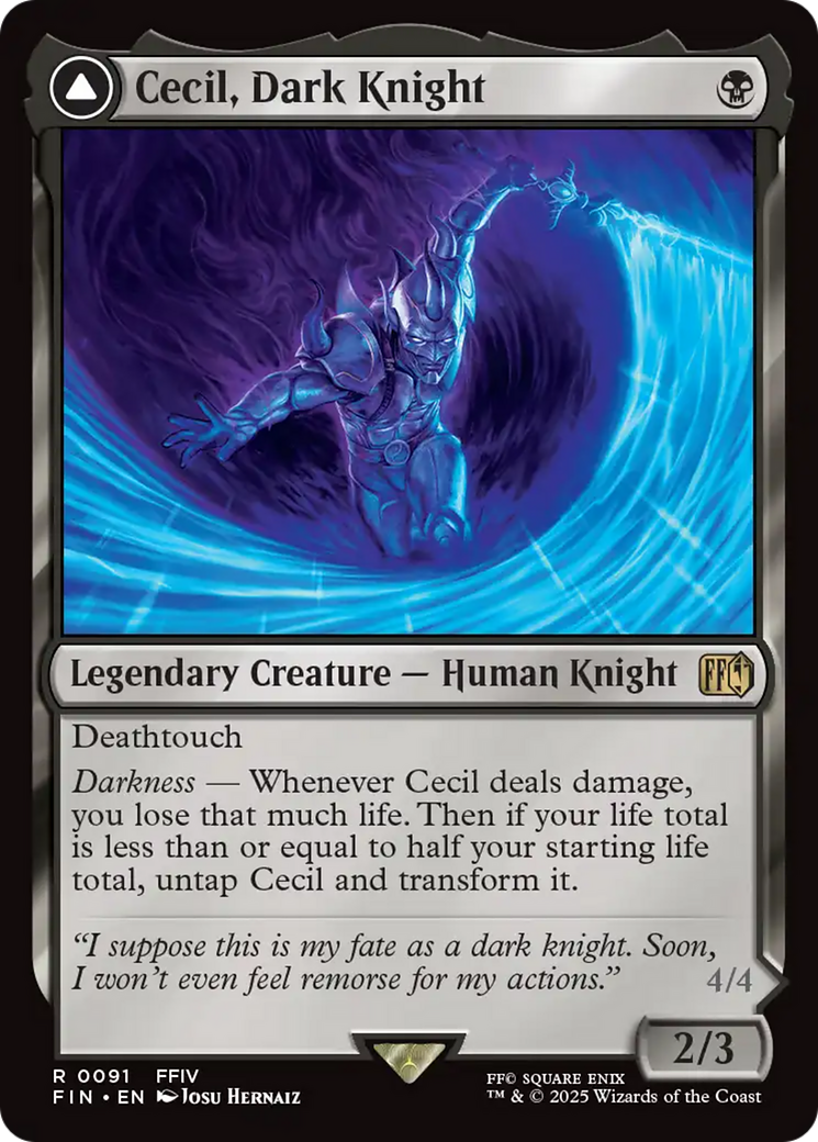 Cecil, Dark Knight // Cecil, Redeemed Paladin (91) [FINAL FANTASY] - Deck Out Gaming