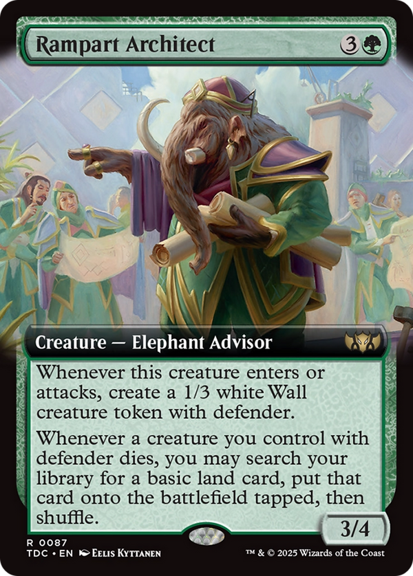 Rampart Architect (Extended Art) (87) [Commander: Tarkir: Dragonstorm] - Deck Out Gaming