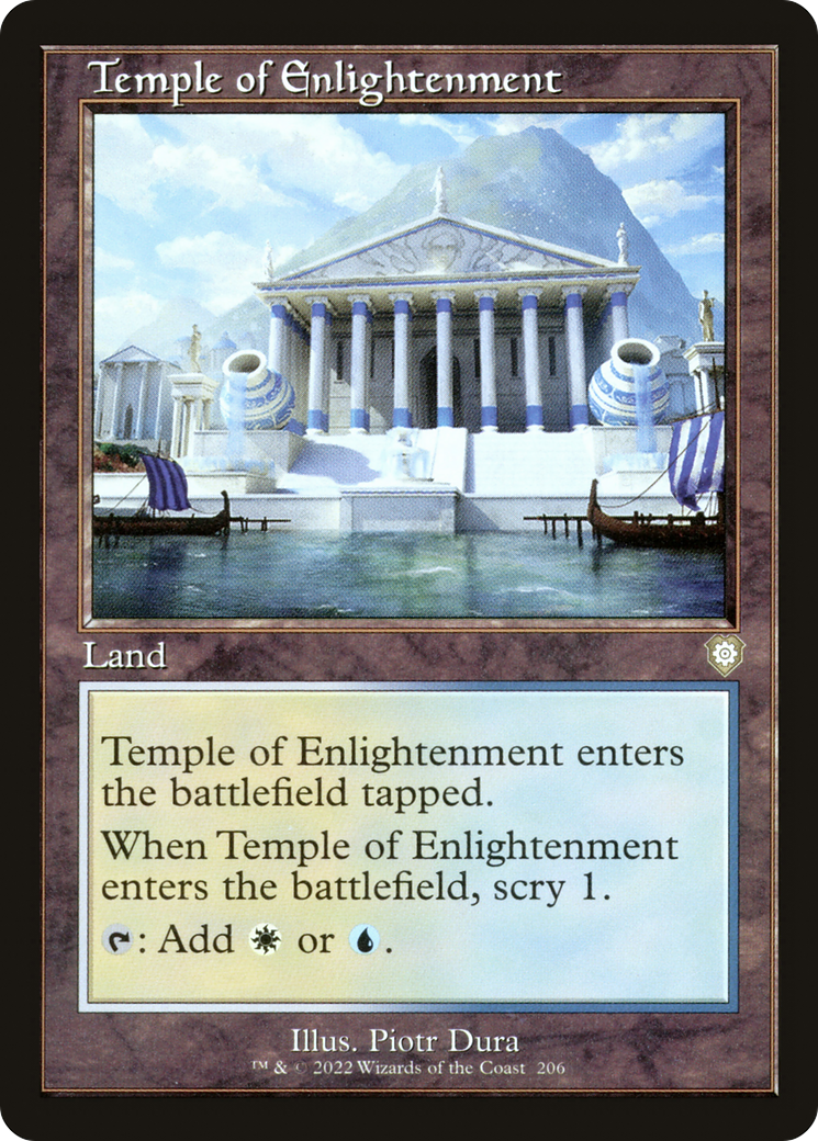 Temple of Enlightenment (Retro Frame) (206) [The Brothers' War Commander] - Deck Out Gaming