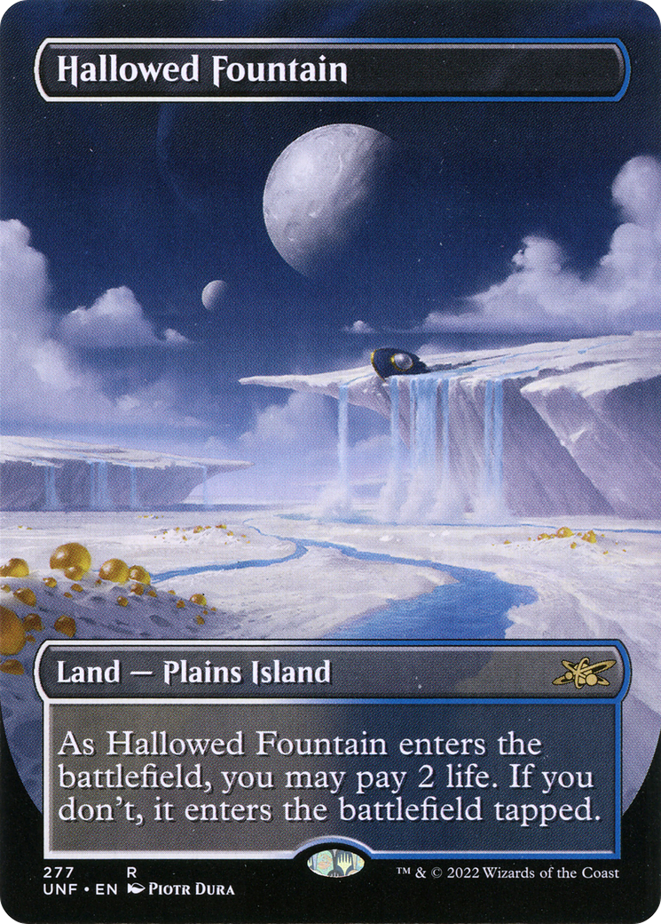 Hallowed Fountain (Borderless) (277) [Unfinity] foil - Deck Out Gaming