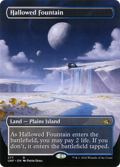 Hallowed Fountain (Borderless) (277) [Unfinity] foil - Deck Out Gaming