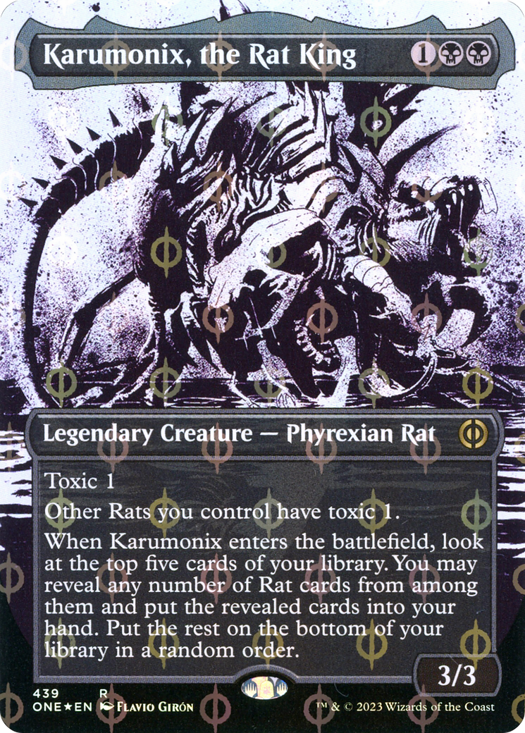 Karumonix, the Rat King (Showcase) (Step-and-Compleat Foil) (439) [Phyrexia: All Will Be One] foil - Deck Out Gaming