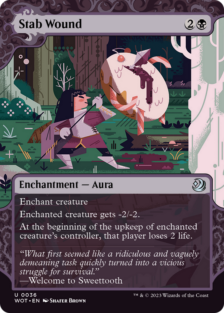 Stab Wound (36) [Wilds of Eldraine: Enchanting Tales] foil - Deck Out Gaming