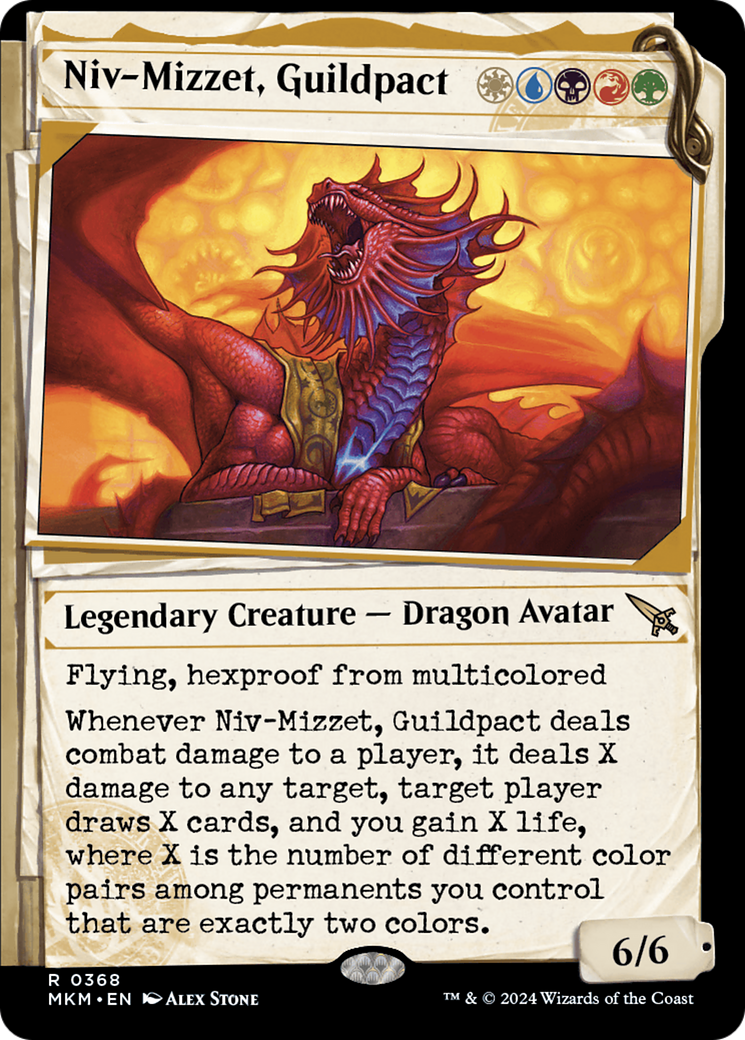 Niv-Mizzet, Guildpact (Showcase) (368) (368) [Murders at Karlov Manor] foil - Deck Out Gaming