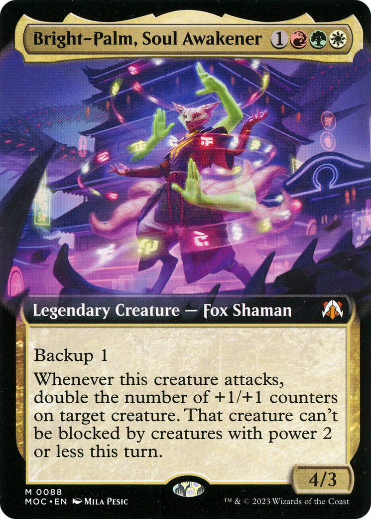 Bright-Palm, Soul Awakener (Extended Art) (88) [March of the Machine Commander] - Deck Out Gaming