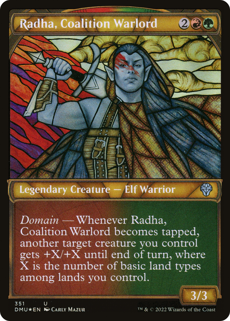 Radha, Coalition Warlord (Textured Foil) (351) [Dominaria United] foil - Deck Out Gaming
