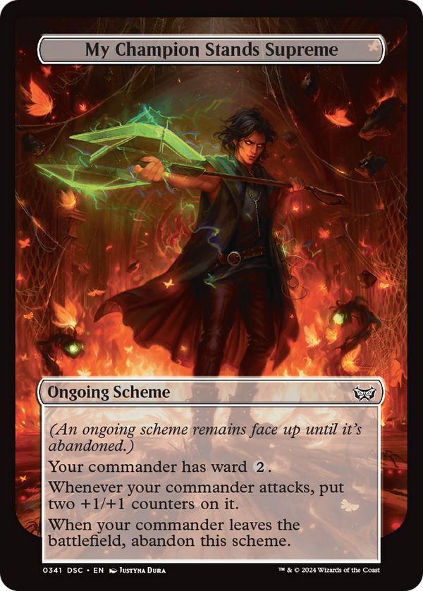 My Champion Stands Supreme (Full Art) (341) [Duskmourn: House of Horror Commander] - Deck Out Gaming