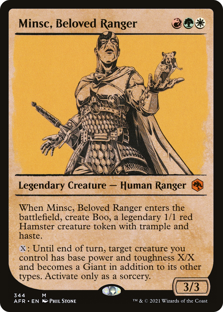 Minsc, Beloved Ranger (344) [Adventures in the Forgotten Realms] foil - Deck Out Gaming