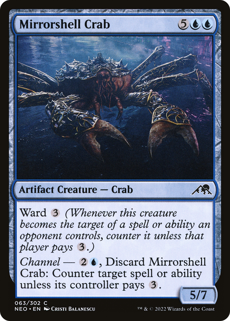 Mirrorshell Crab (63) [Kamigawa: Neon Dynasty] - Deck Out Gaming